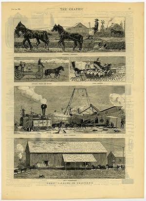 Antique Print-WHEAT-FARMING-CALIFORNIA-USA-Anonymous-1883