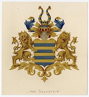 Antique Print-HERALDRY-COAT OF ARMS-VAN GOLTSTEIN-Wenning-Rietstap-1883