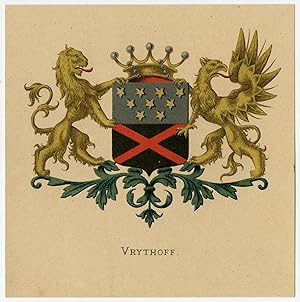 Antique Print-HERALDRY-COAT OF ARMS-VRIJTHOFF-Wenning-Rietstap-1883