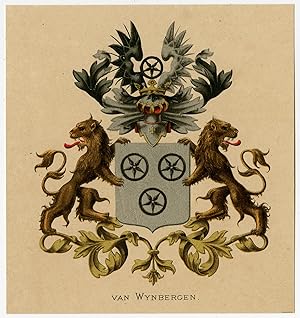 Antique Print-HERALDRY-COAT OF ARMS-VAN WYNBERGEN-Wenning-Rietstap-1883