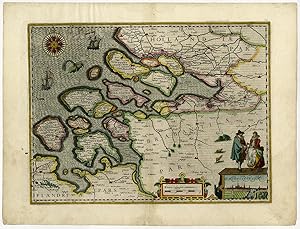 Seller image for Antique Print-ZEELAND-NETHERLANDS-Kaerius-Keere-1617 for sale by ThePrintsCollector