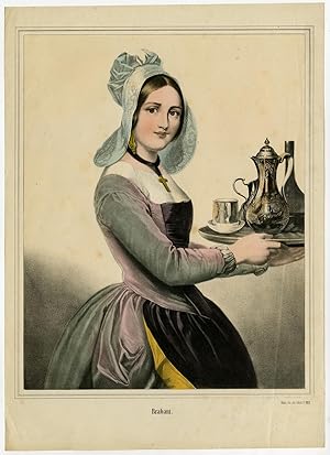 Antique Print-CATCHPENNY-BRABANT-LOCAL DRESS-Anonymous-ca. 1845