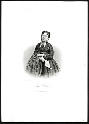 Antique Print-ANNA SCHRAMM-SOPRANO-ACTRESS-SOUBRETTE-Weger-1868