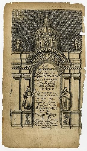 Antique Print-LANGUAGE-DICTIONARY-LATIN-ENGLISH-WALKER-Anonymous-ca. 1700