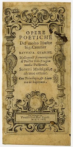 Antique Print-FRONTISPIECE-POETRY-PASTOR FIDO-Guarini-1604