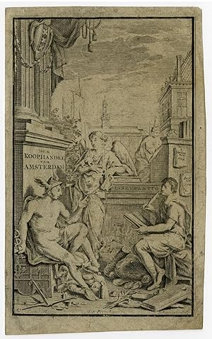Antique Print-FRONTISPIECE-ALLEGORY-TRADE-AMSTERDAM-Goeree-Bernaerts-ca. 1720
