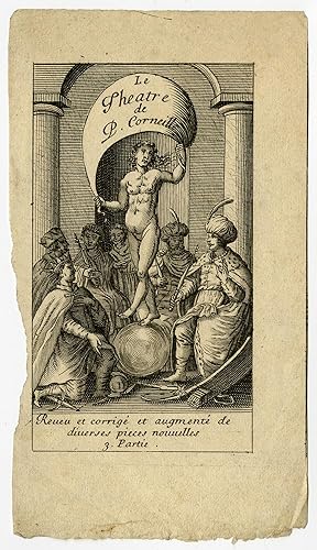 Antique Print-FRONTISPIECE-FAME-THEATRE-CORNEILLE-Anonymous-ca. 1690