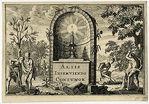 Antique Print-FRONTISPIECE-GENRE-MEDICINE-N. Tulp-ca. 1700