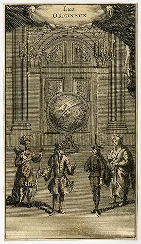 Antique Print-FRONTISPIECE-GENRE-COSTUME ZODIAC-Houdar de la Motte-1693