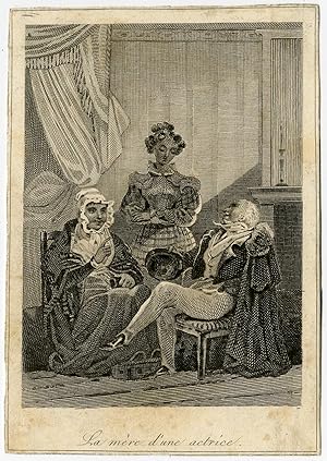 4 Antique Prints-GENRE-INTERIOR-MUSIC-Anonymous-ca. 1700-1840
