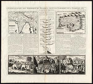 Antique Print-MOGUL-INDIA-KASHMIR-ASIA-TAMERLANE-Chatelain-1732