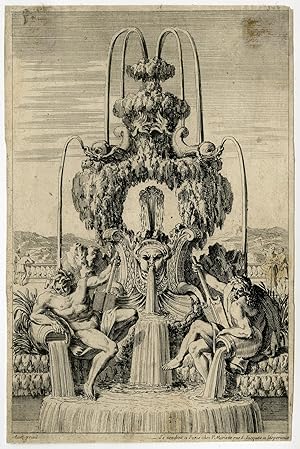 Antique Print-DESIGN-FOUNTAIN-Lepautre-1661