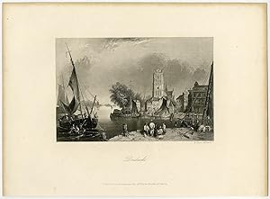 Antique Print-VIEW-GROTE KERK-DORDRECHT-Carse-Payne-ca. 1840