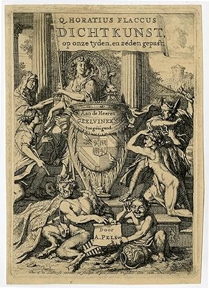 Antique Print-FRONTISPIECE-QUINTUS HORATIUS FLACCUS-POETRY-PELS-Lairesse-1677