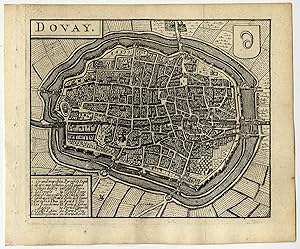 Antique Map-DOUAI-FRANCE-DOUAY-Guicciardini-1660