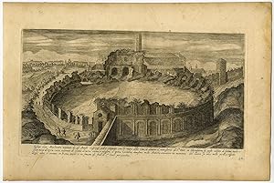 Antique Print-CASTRENSE-AMPHITHEATRE-SANTA CROCE-Duperac-Sadeler-1606