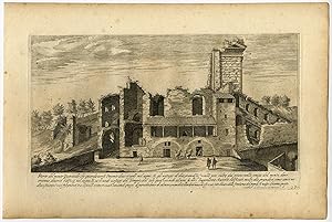 Antique Print-ROME-RUINS-QUIRINAL HILL-SEVEN HILLS-Duperac-Sadeler-1606