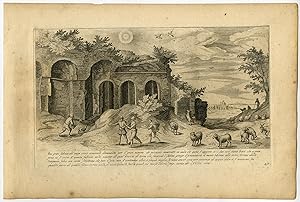 Antique Print-FACTORY-RUIN-CARAMEL-MISENO-BACOLI-ITALY-Sadeler-1606