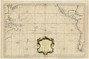 Antique Print-SOUTH PACIFIC OCEAN-AMERICA-AUSTRALIA-SEA CHART-Bellin-1756