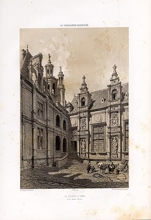 Antique Print-CAEN-EXCHANGE-MARKET-MANOR-ECOVILLE-CALVADOS-FRANCE-Benoist-1852