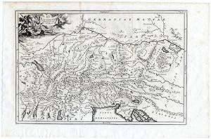 Antique Map-ANCIENT VINDELICIA-RAETIA-NORICUM-AUSTRIA-HUNGARY-Cellarius-1731