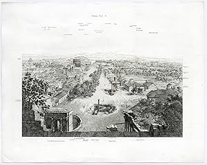 Antique Topography Print-ITALY-ROME-VIEW-COLOSSEUM-TRIUMPH ARC-SEVERUS-1857