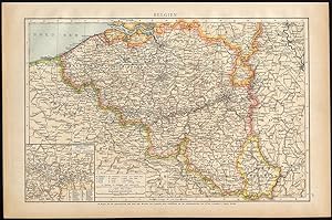 Antique Map-BELGIUM-Andree-1904