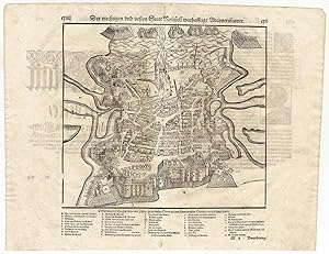 Antique Print-LA ROCHELLE-FRANCE-BAY OF BISCAY-Munster-1598