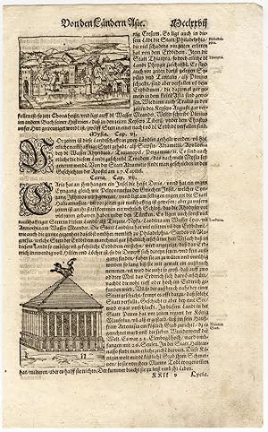 Antique Print-MAUSOLEUM-CILICIA-ALASEHIR-AKHISAR-TURKEY-Munster-1592