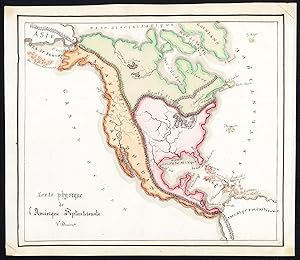 Unique Manuscript Map-NORTH AMERICA-ROCKY MOUNTAINS-RANGE-Dumont-1865