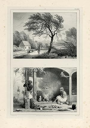 Antique Print-SURINAME-SLAVERY-KITCHEN-HOUSE-Madou-Benoit-1839