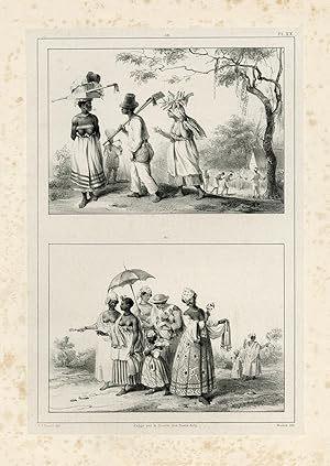 Antique Print-SURINAME-SLAVERY-WORK-RETURN-Madou-Benoit-1839