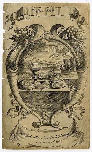Antique Print-BREAD-SUN-ALLEGORY-CORNUCOPIA-MIRROR-Anonymous-ca. 1625