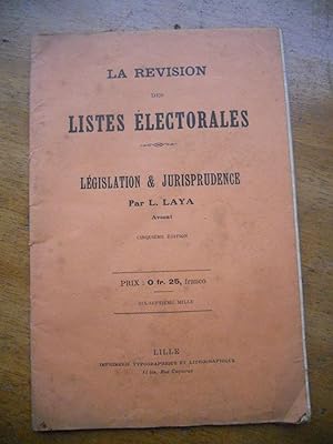 Bild des Verkufers fr La revision des listes electorales - Legislation & jurisprudence zum Verkauf von Frederic Delbos