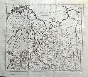 Antique Map NORTHERN RUSSIA IN EUROPE Original Copper Engraved W. Guthrie 1793