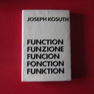 Imagen del vendedor de Function Funzione Funcion Fonction Funktion a la venta por Antonio Pennasilico