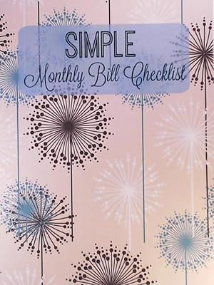 Seller image for Simple Monthly Bill Checklist (Extra Large Budget Planner Checklist Book) for sale by Leserstrahl  (Preise inkl. MwSt.)