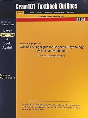 Seller image for Outlines & Highlights for Cognitive Psychology by Goldstein, E. Bruce, ISBN 9780495502333 for sale by Leserstrahl  (Preise inkl. MwSt.)