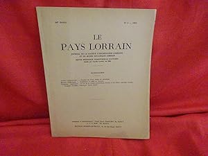 Image du vendeur pour LE PAYS LORRAIN-31me anne 01/1939-N 1. mis en vente par alphabets