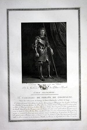 Imagen del vendedor de Gaston de Foix" - Gaston de Foix Portrait gravure a la venta por Antiquariat Steffen Vlkel GmbH