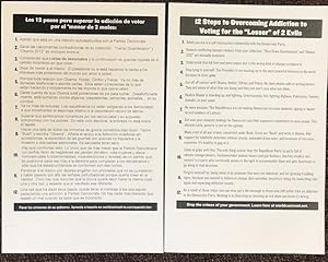 12 steps to overcoming addiction to voting for the "lesser" of two evils [mini-poster, with addit...