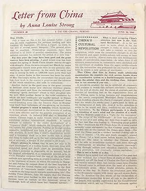 Letter from China: Number 40 (June 30, 1966)