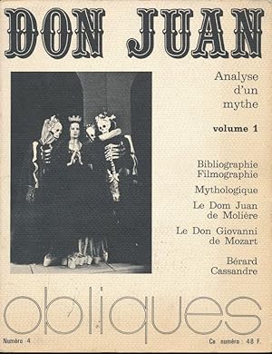 Seller image for Don Juan. Analyse d'un mythe. 2 volumes. Complet for sale by LIBRAIRIE GIL-ARTGIL SARL