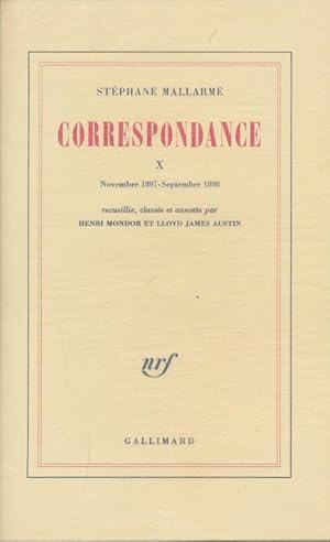 Seller image for Correspondance. X. Novembre 1897 - Septembre 1898 for sale by LIBRAIRIE GIL-ARTGIL SARL