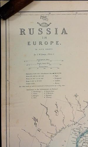 Russia in Europe. Complete 4 sheet map. Dispatch Atlas