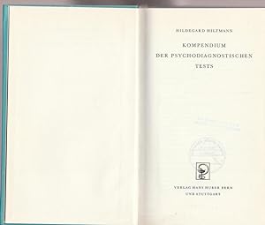 Immagine del venditore per Kompendium der psychodiagnostischen Tests. venduto da Ant. Abrechnungs- und Forstservice ISHGW