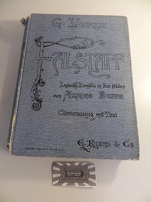 Bild des Verkufers fr Giuseppe Verdi : Falstaff - Lyrische Komdie in drei Acten - Clavierauszug mit Text. zum Verkauf von Druckwaren Antiquariat