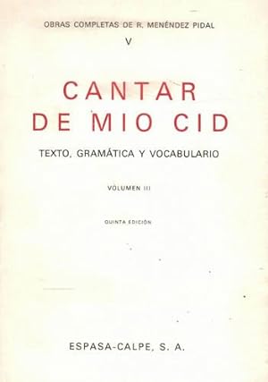 Imagen del vendedor de Cantar de Mio Cid a la venta por Librería Cajón Desastre