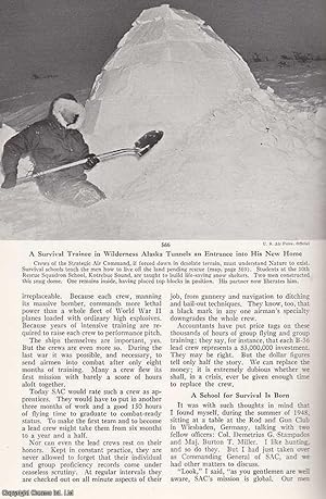 Seller image for School for Survival: High in The Sierra Nevada, Airmen Who May Be Forced Down Learn How to Stay Alive Until Rescued. An original article from the National Geographic Magazine, 1953. for sale by Cosmo Books
