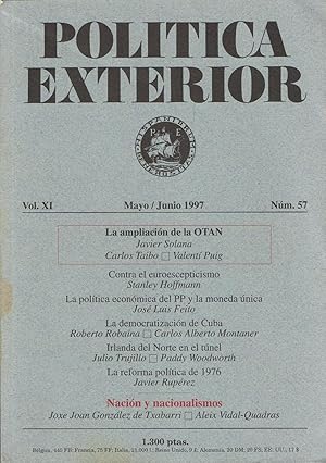 Seller image for POLTICA EXTERIOR. Revista Bimestral. Vol. XI. Mayo / Junio 1997. N 57. for sale by Librera Torren de Rueda